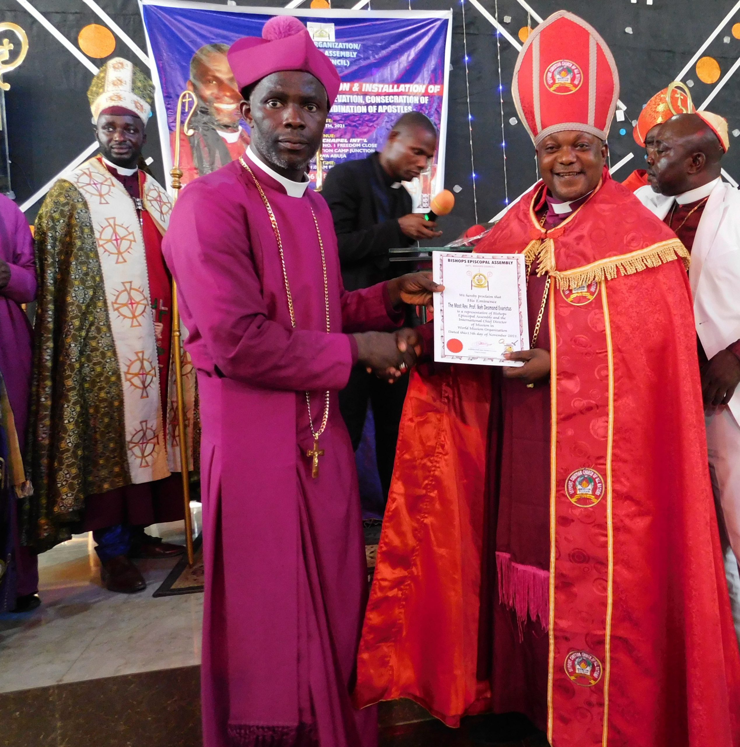 PRIMATE CHARGES CLERGYMEN NOT TO SELL ANOINTING,AS 3 ARCH BISHOPS & 6 BISHOPS GOT CONSECRATED IN ABUJA.